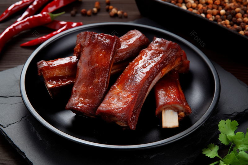 红烧排骨电商背景摄影图特写,高清,摄影图,摄影图片,图片大全,摄影图免费下载